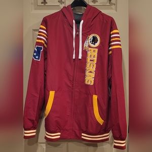 Washington Redskins Reversible Full Zip Hoodie Hoody Hooded NFL Jacket Coat 2XL
